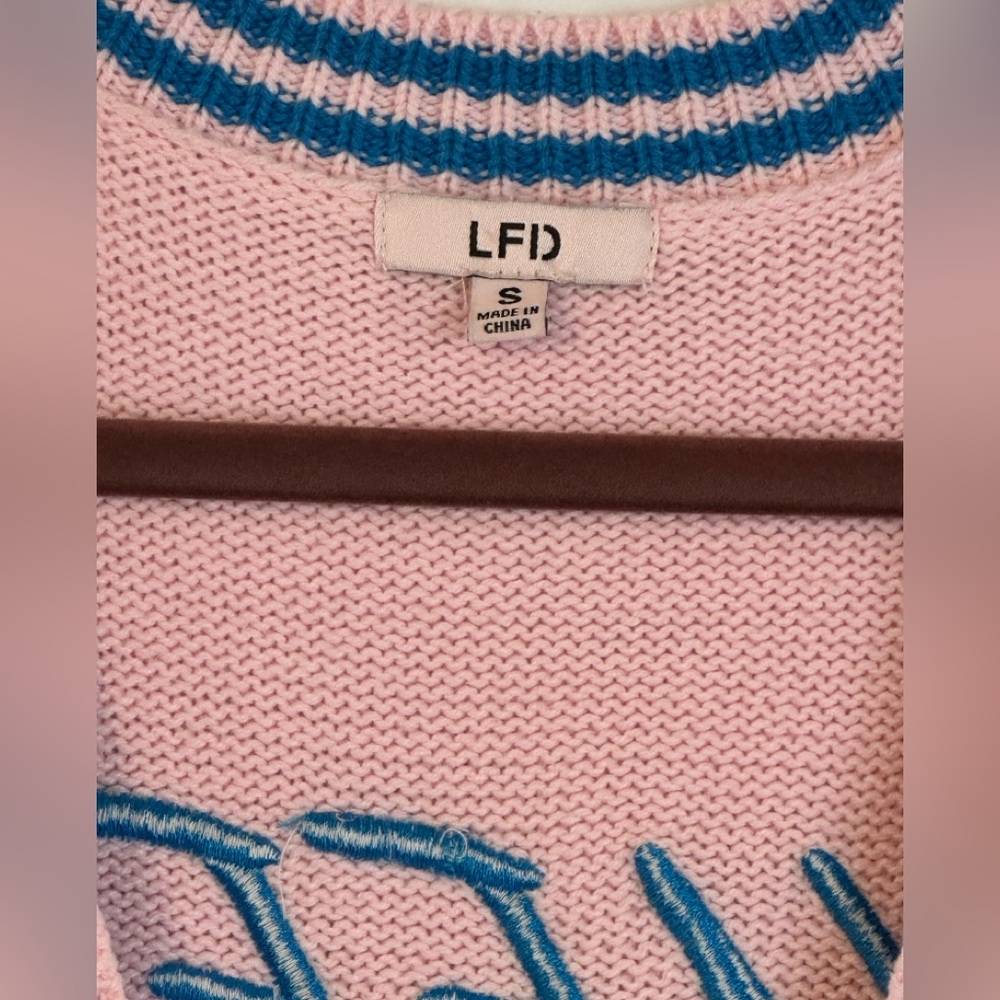 LFD Pink Homecoming Queen Patterned Cardigan Jacket Small - Picture 2 of 5